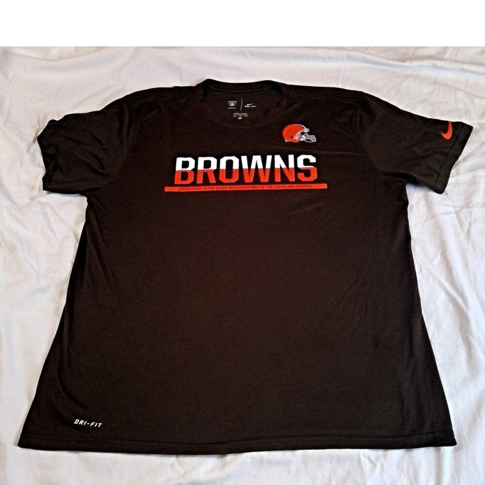 Nike Cleveland Browns NFL Training Dri-Fit T Shirt XL Brown NFL